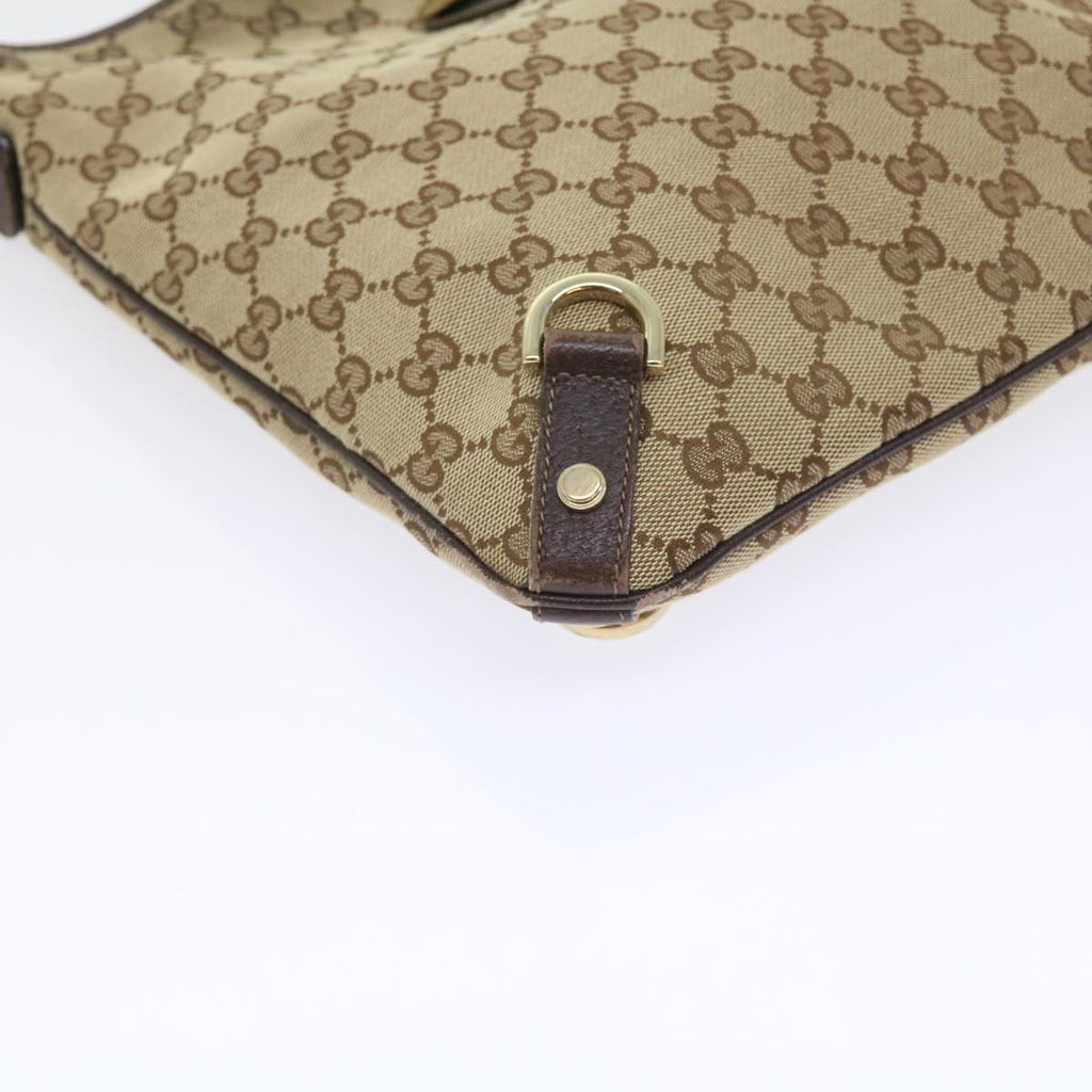 GUCCI GG Canvas Shoulder Bag Beige 131326 55079