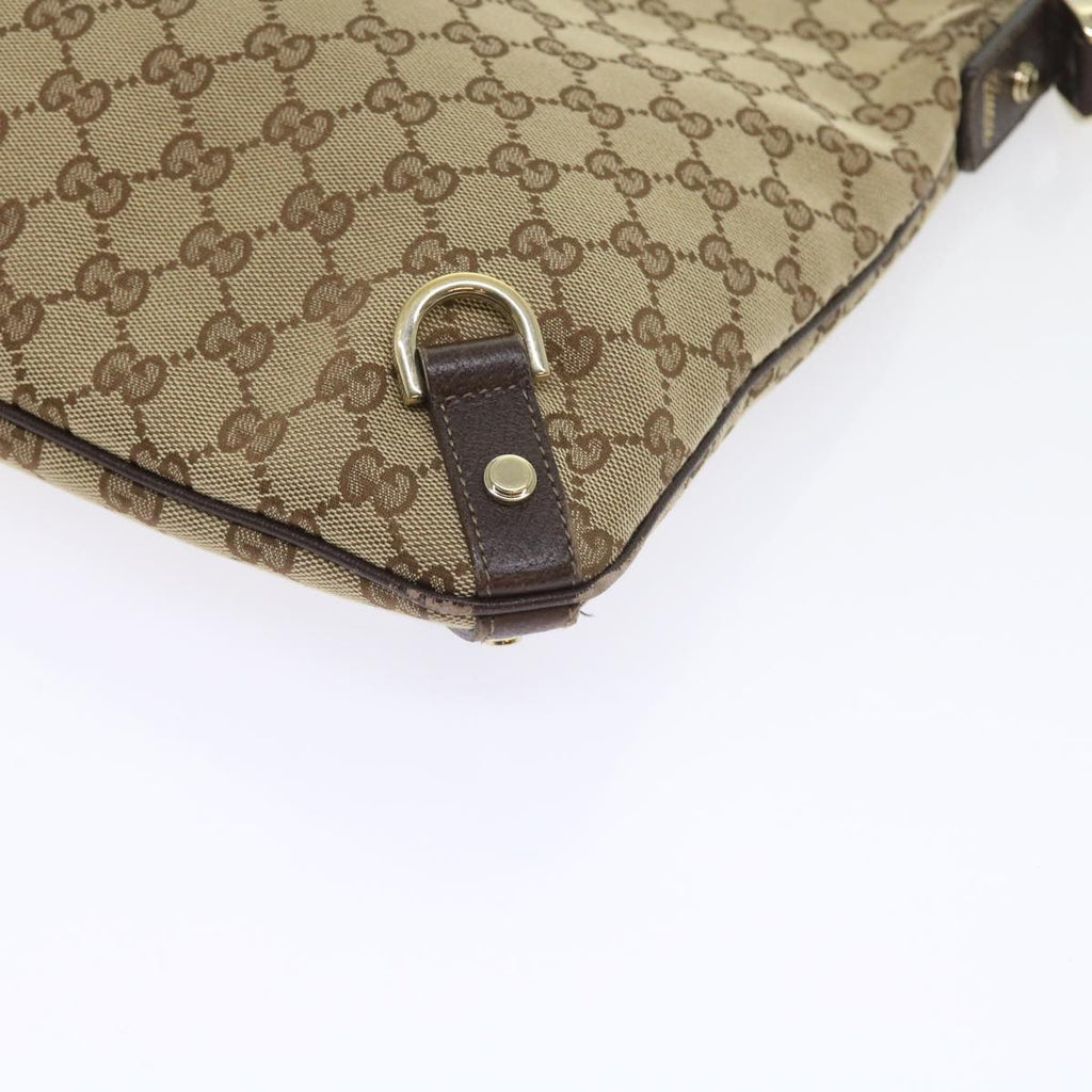 GUCCI GG Canvas Shoulder Bag Beige 131326 55079
