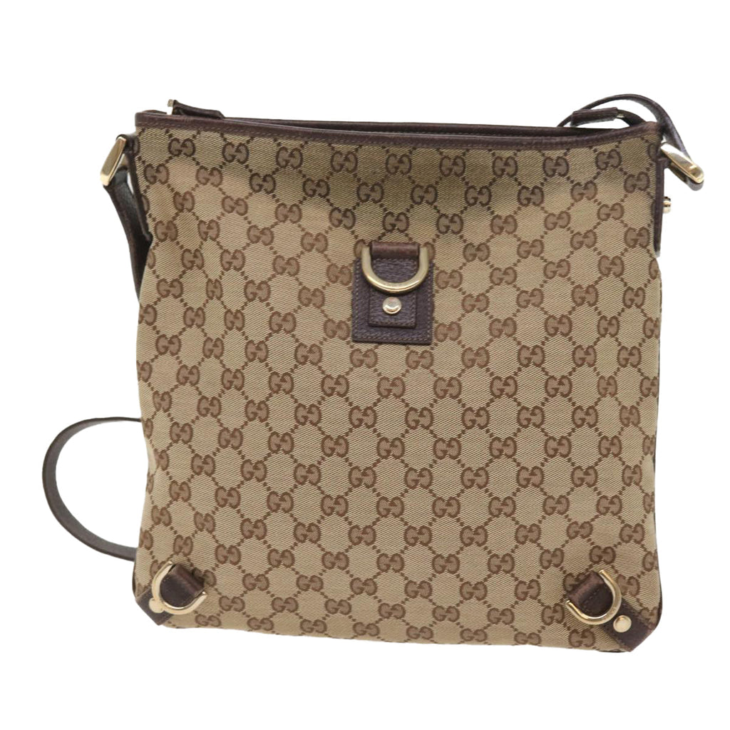 GUCCI GG Canvas Shoulder Bag Beige 131326 55079