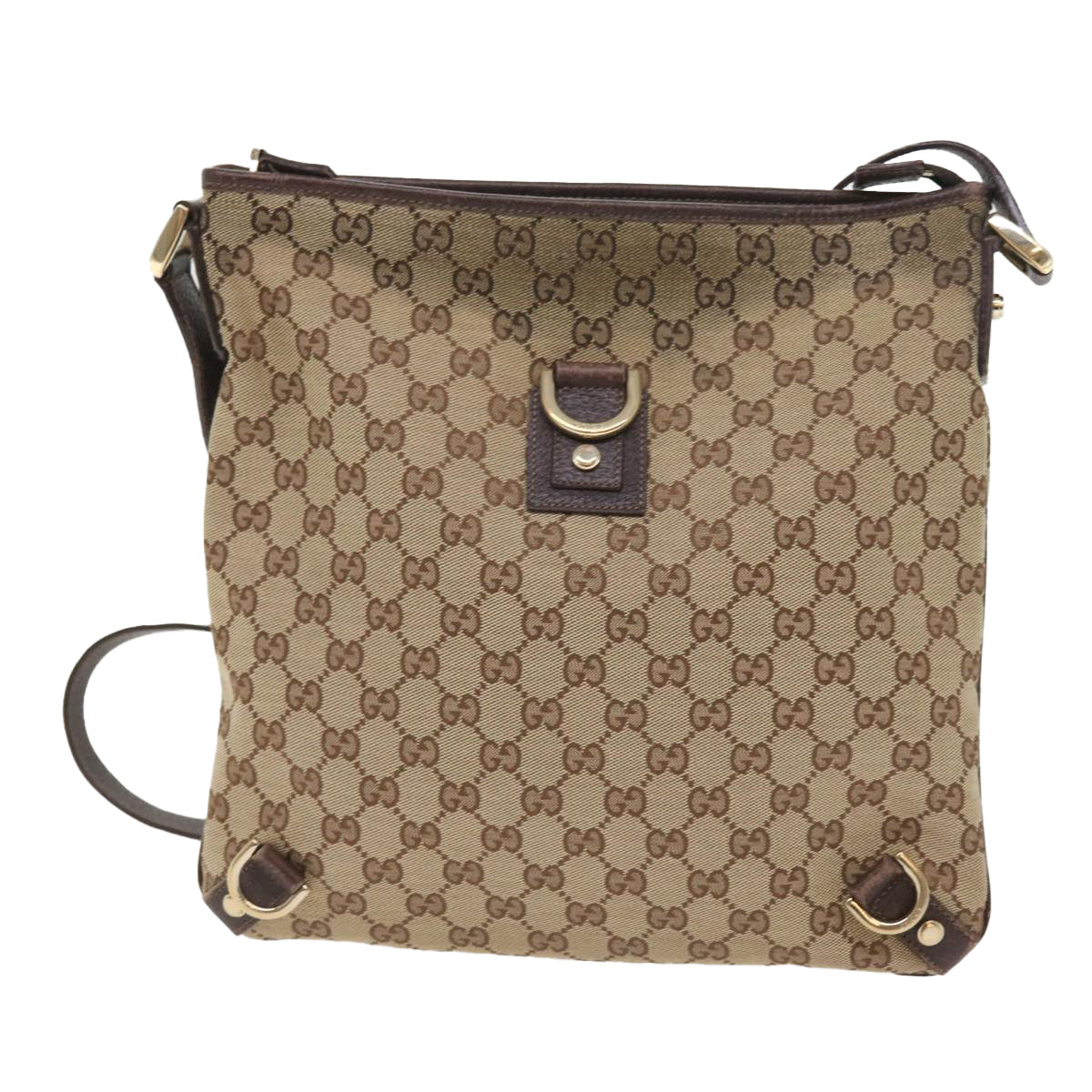 GUCCI GG Canvas Shoulder Bag Beige 131326 55079