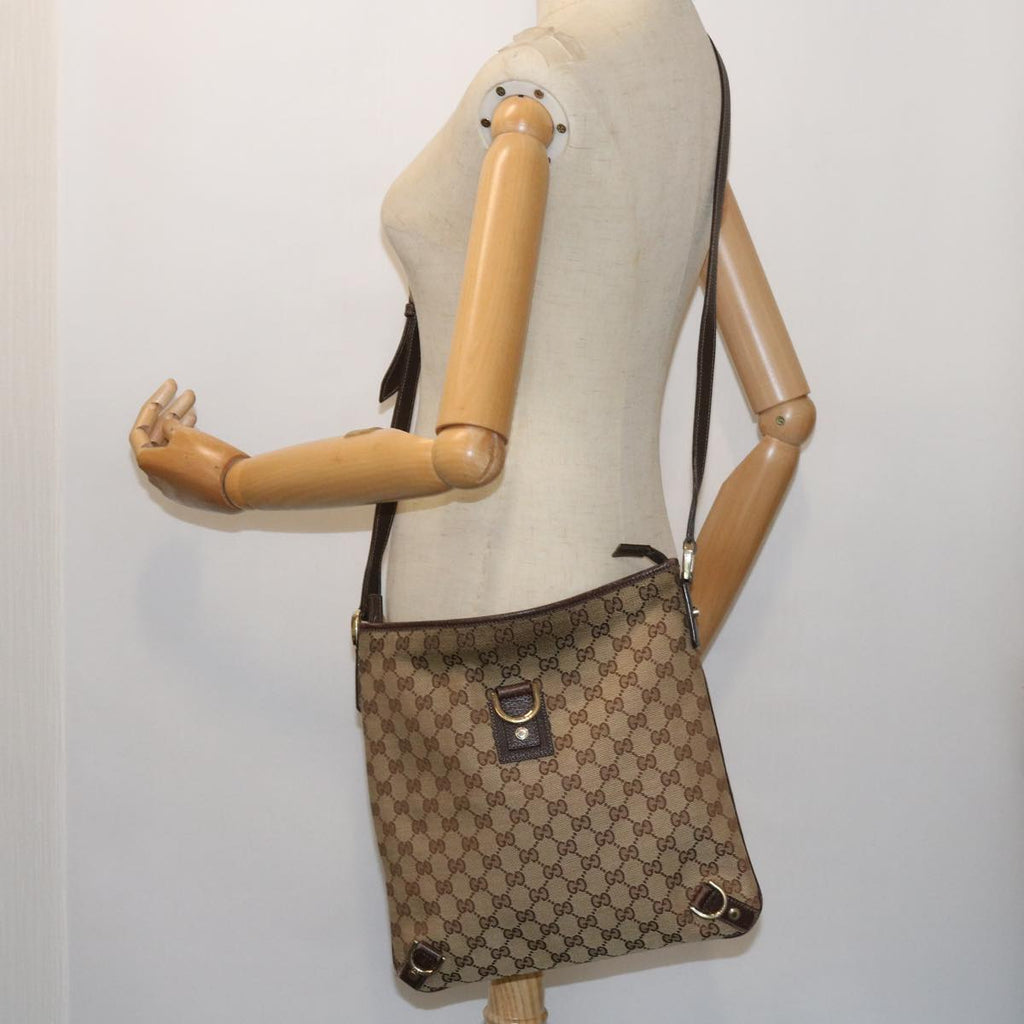 GUCCI GG Canvas Shoulder Bag Beige 131326 55079