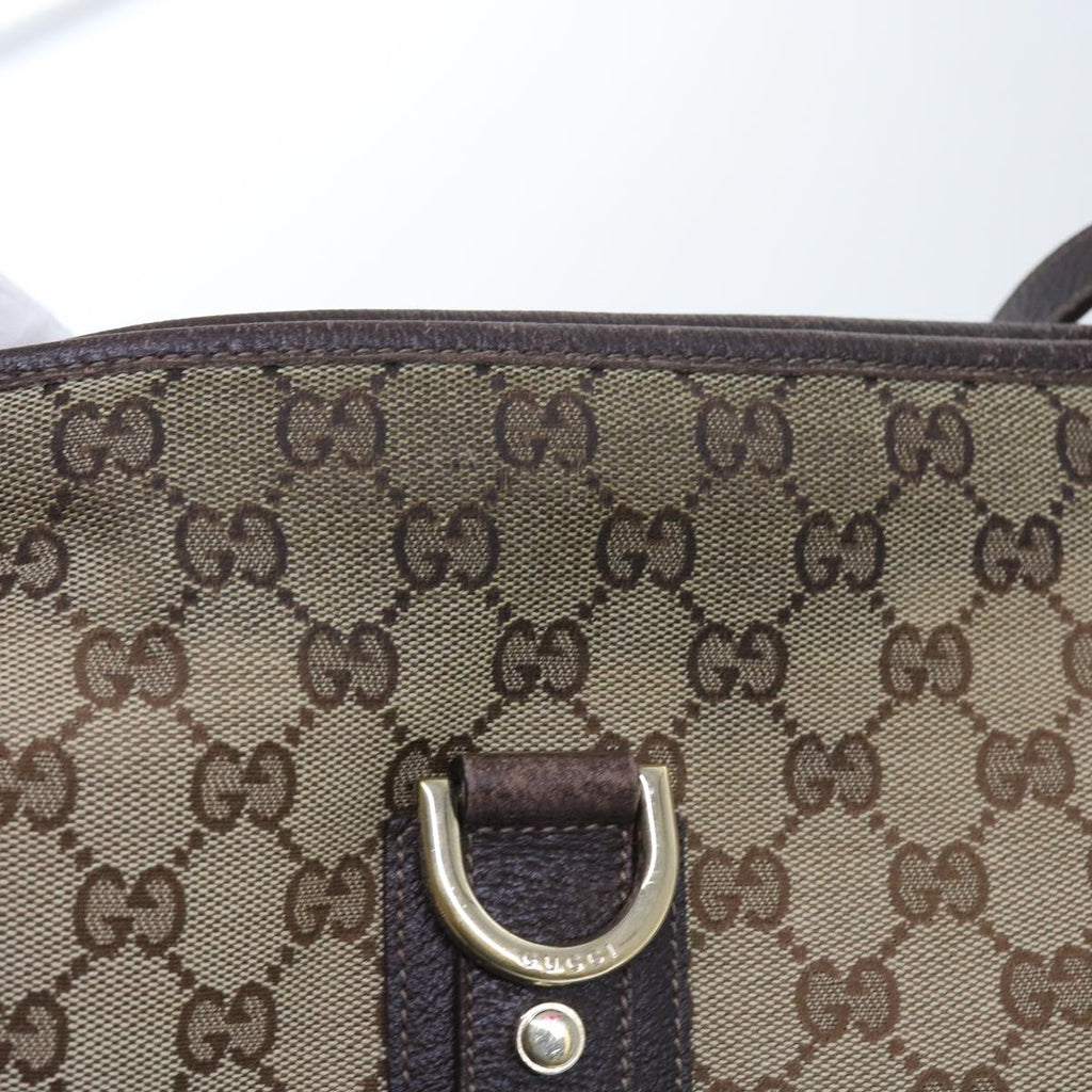 GUCCI GG Canvas Shoulder Bag Beige 131326 55079