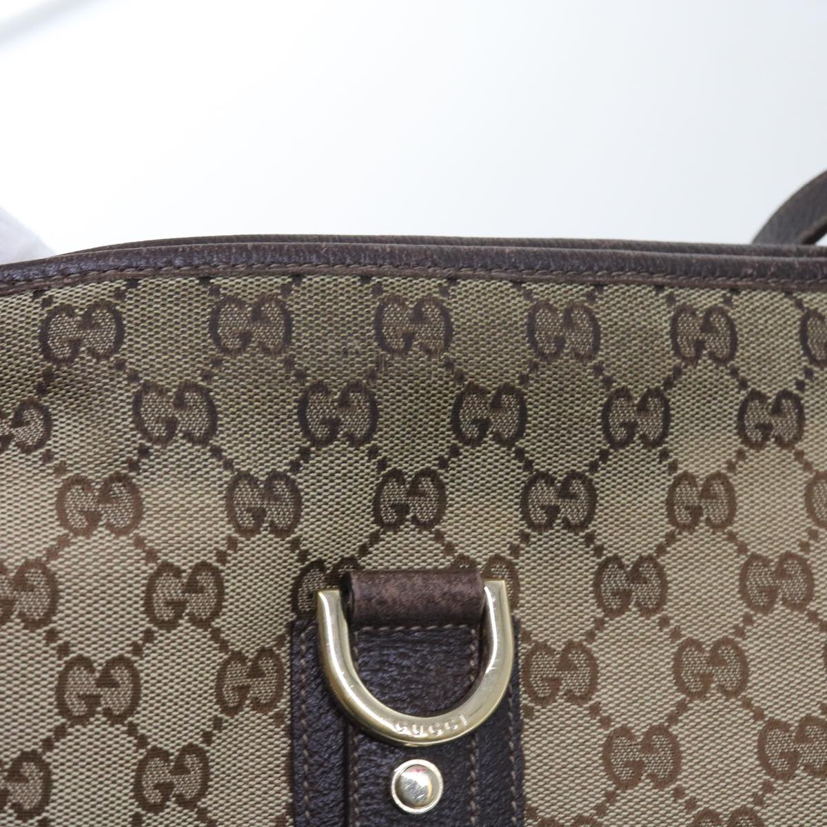 GUCCI GG Canvas Shoulder Bag Beige 131326 55079