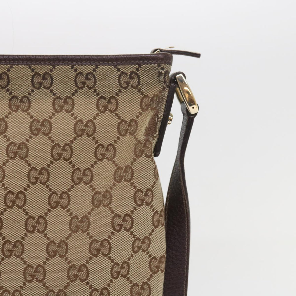 GUCCI GG Canvas Shoulder Bag Beige 131326 55079