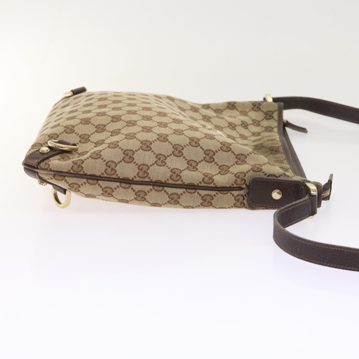 GUCCI GG Canvas Shoulder Bag Beige 131326 55079