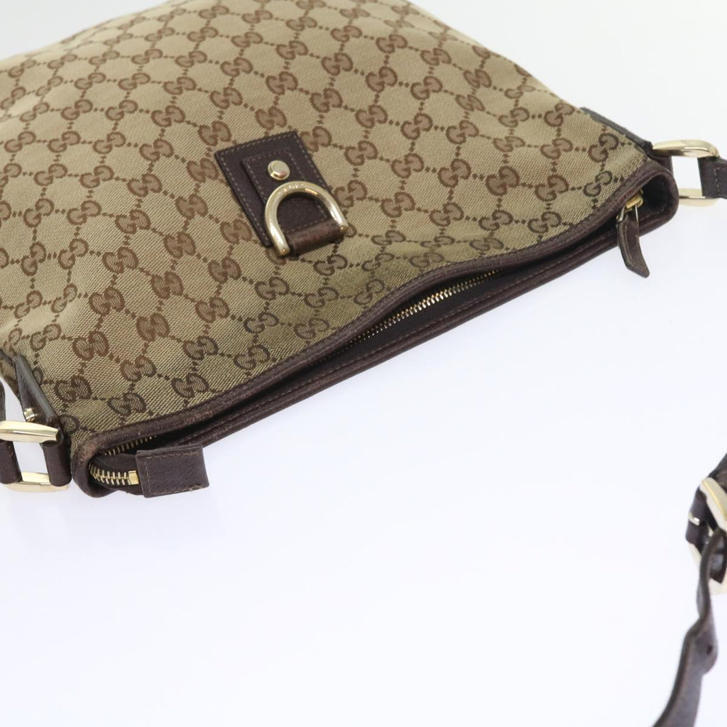 GUCCI GG Canvas Shoulder Bag Beige 131326 55079