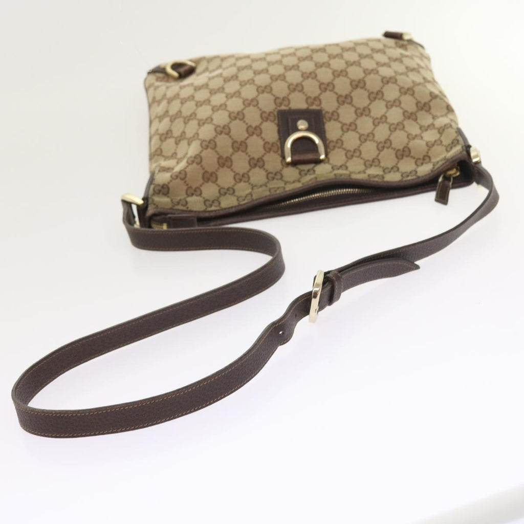 GUCCI GG Canvas Shoulder Bag Beige 131326 55079