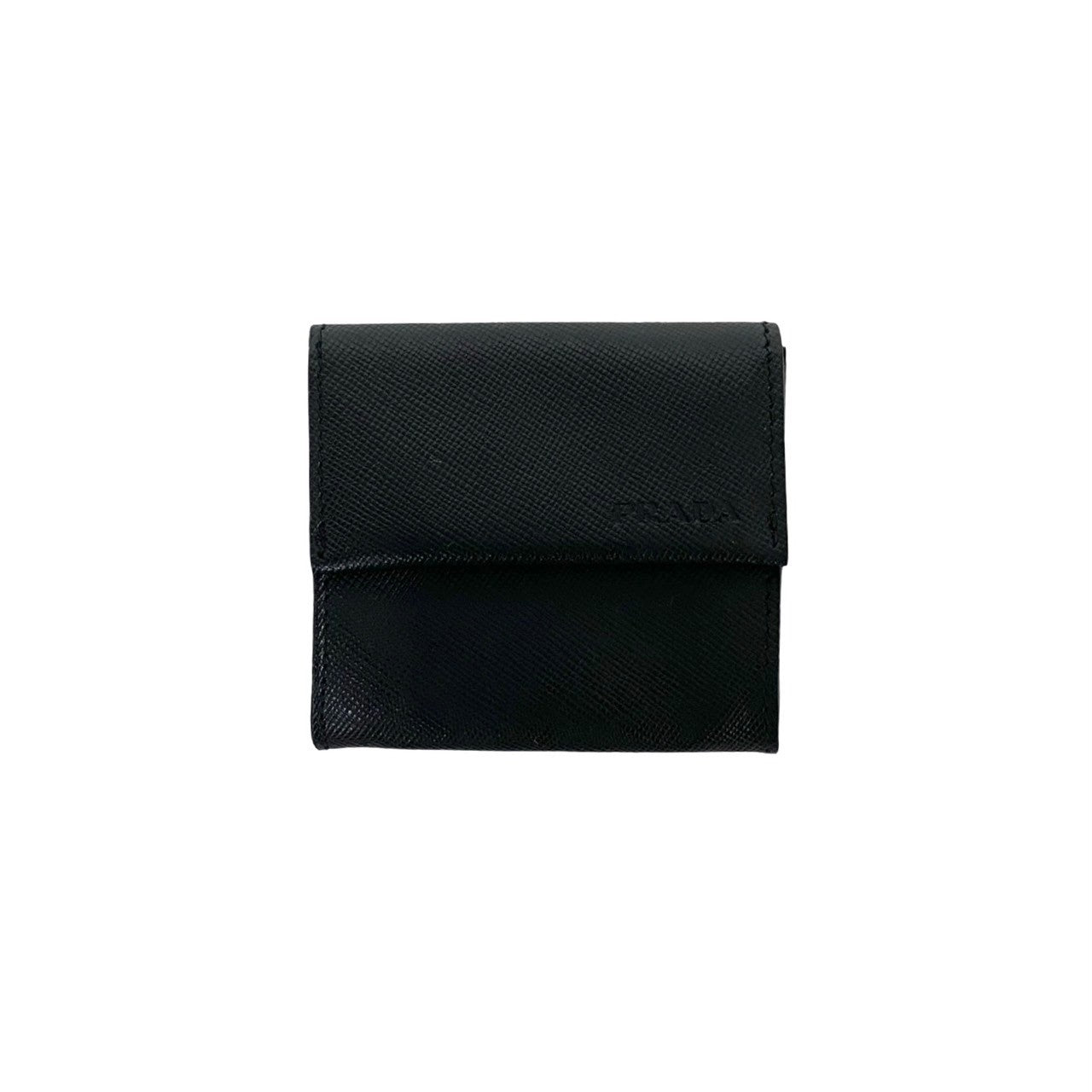PRADA Coin case leather black Safiano
