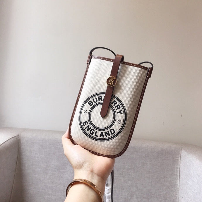 GLAMI Logo Graphic Canvas Anne Phone Case With Strap White For Women, Bags 7.1in/18cm