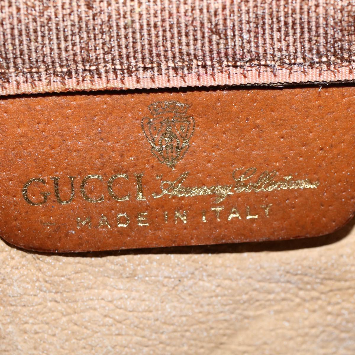 GUCCI GG Supreme Web Sherry Line Clutch Bag Beige Red Green 010 378 55293