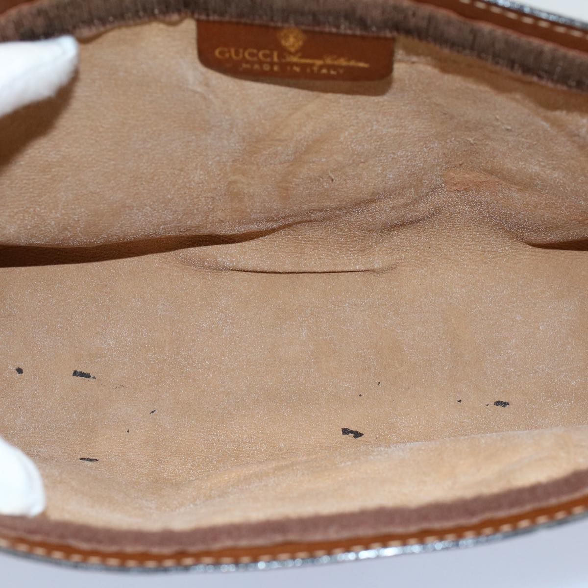 GUCCI GG Supreme Web Sherry Line Clutch Bag Beige Red Green 010 378 55293