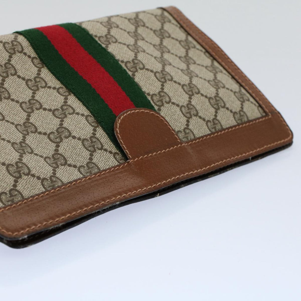 GUCCI GG Supreme Web Sherry Line Clutch Bag Beige Red Green 010 378 55293