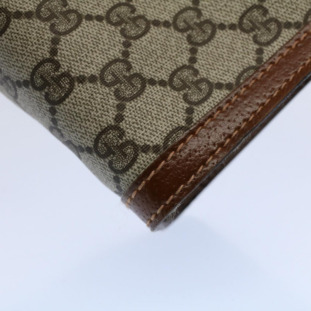 GUCCI GG Supreme Web Sherry Line Clutch Bag Beige Red Green 010 378 55293