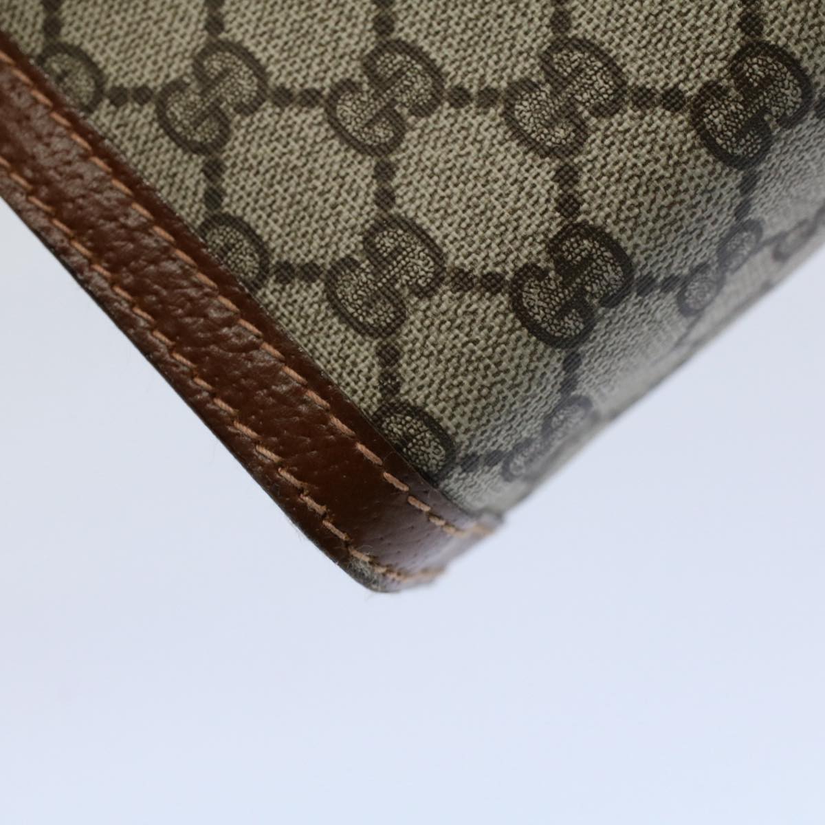 GUCCI GG Supreme Web Sherry Line Clutch Bag Beige Red Green 010 378 55293