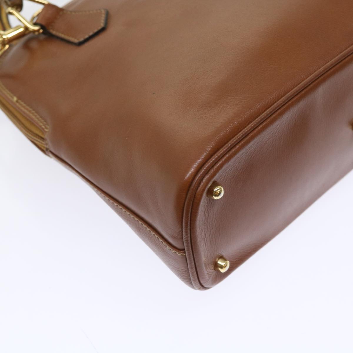 GUCCI Bamboo Shoulder Bag Leather 2way Brown 000 122 0290 55332
