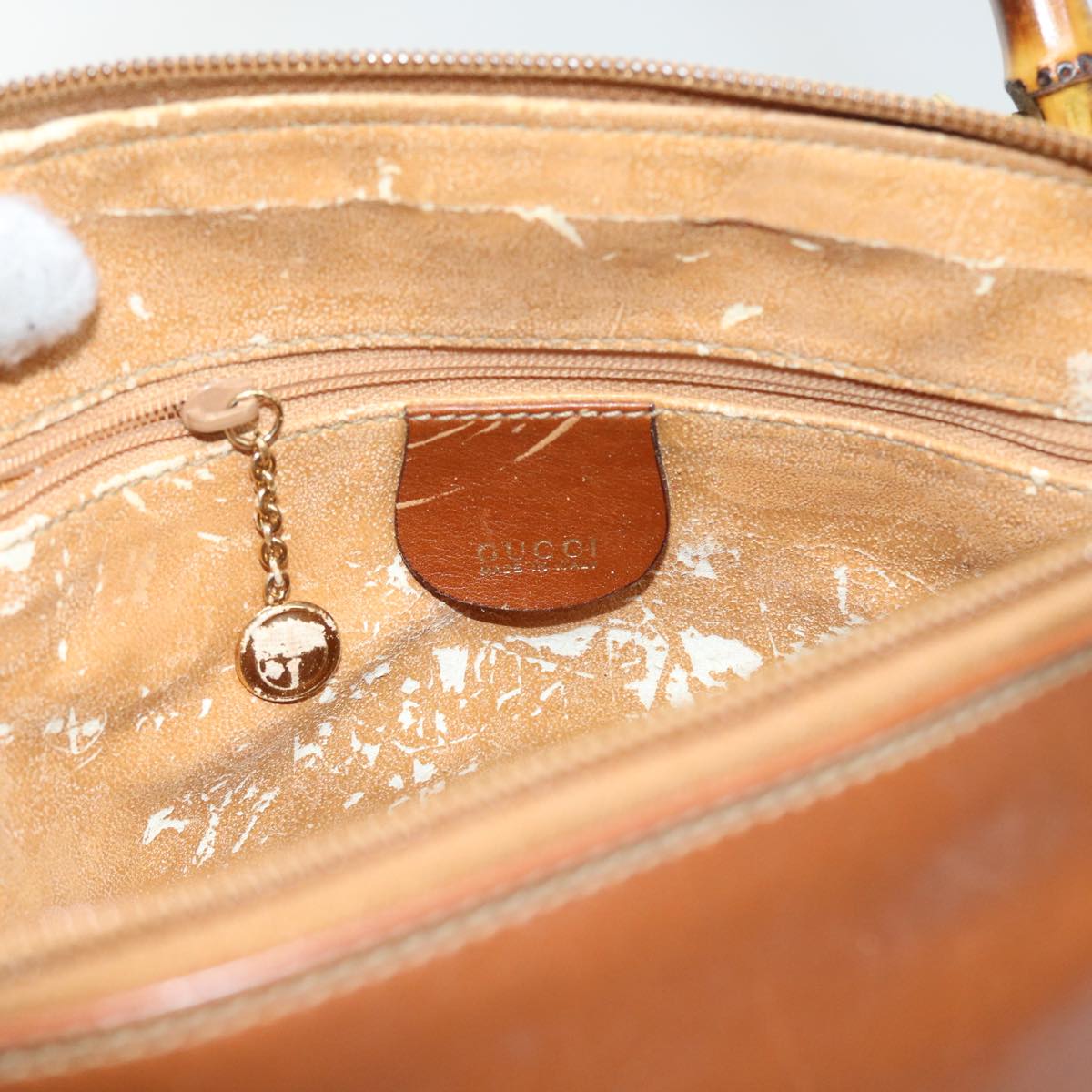 GUCCI Bamboo Shoulder Bag Leather 2way Brown 000 122 0290 55332