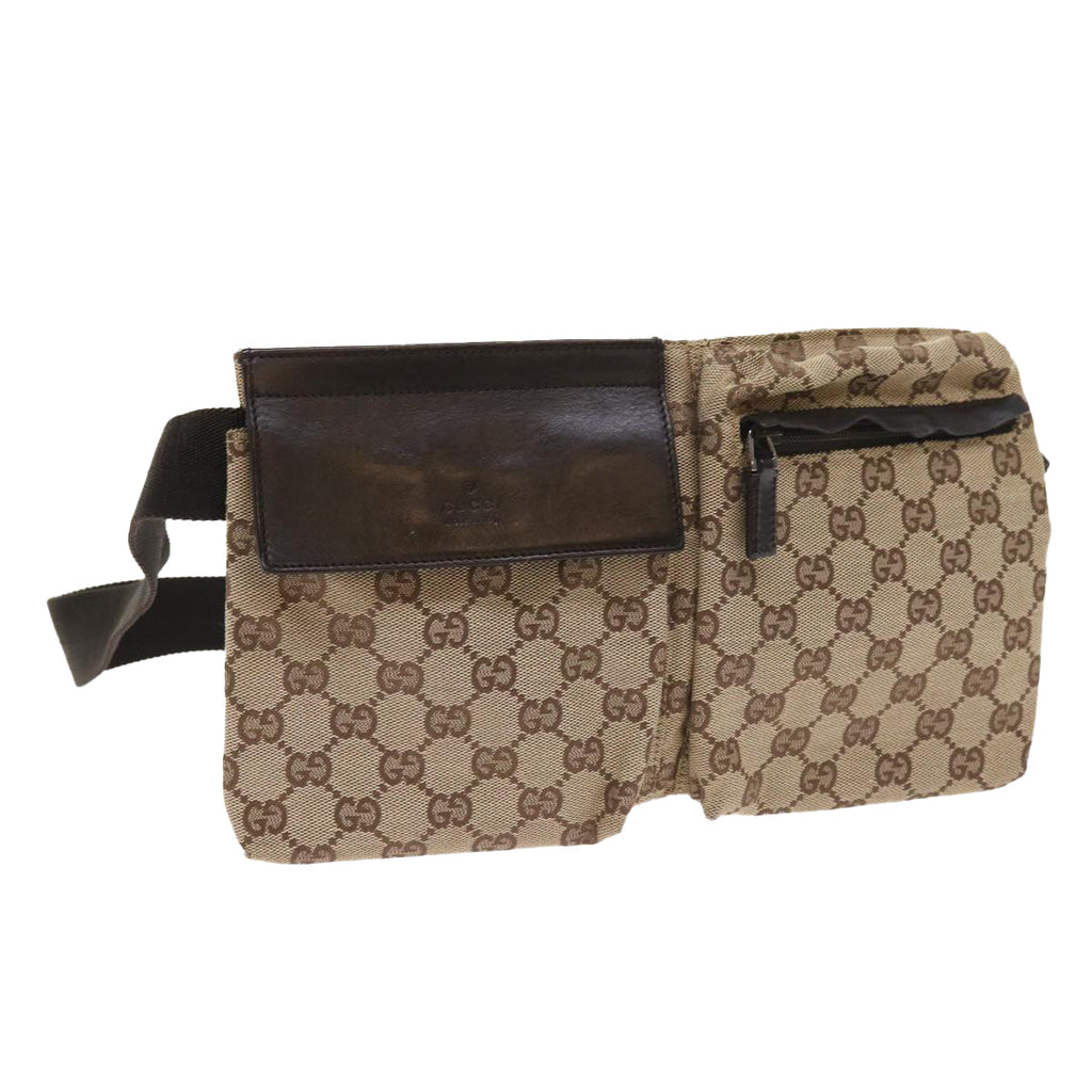 GUCCI GG Canvas Waist bag Beige 28566 55333
