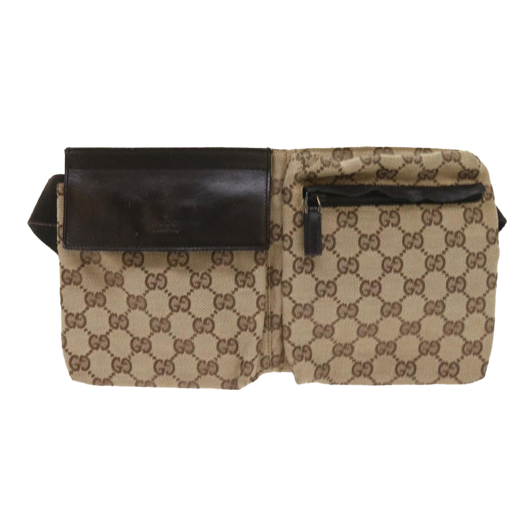 GUCCI GG Canvas Waist bag Beige 28566 55333