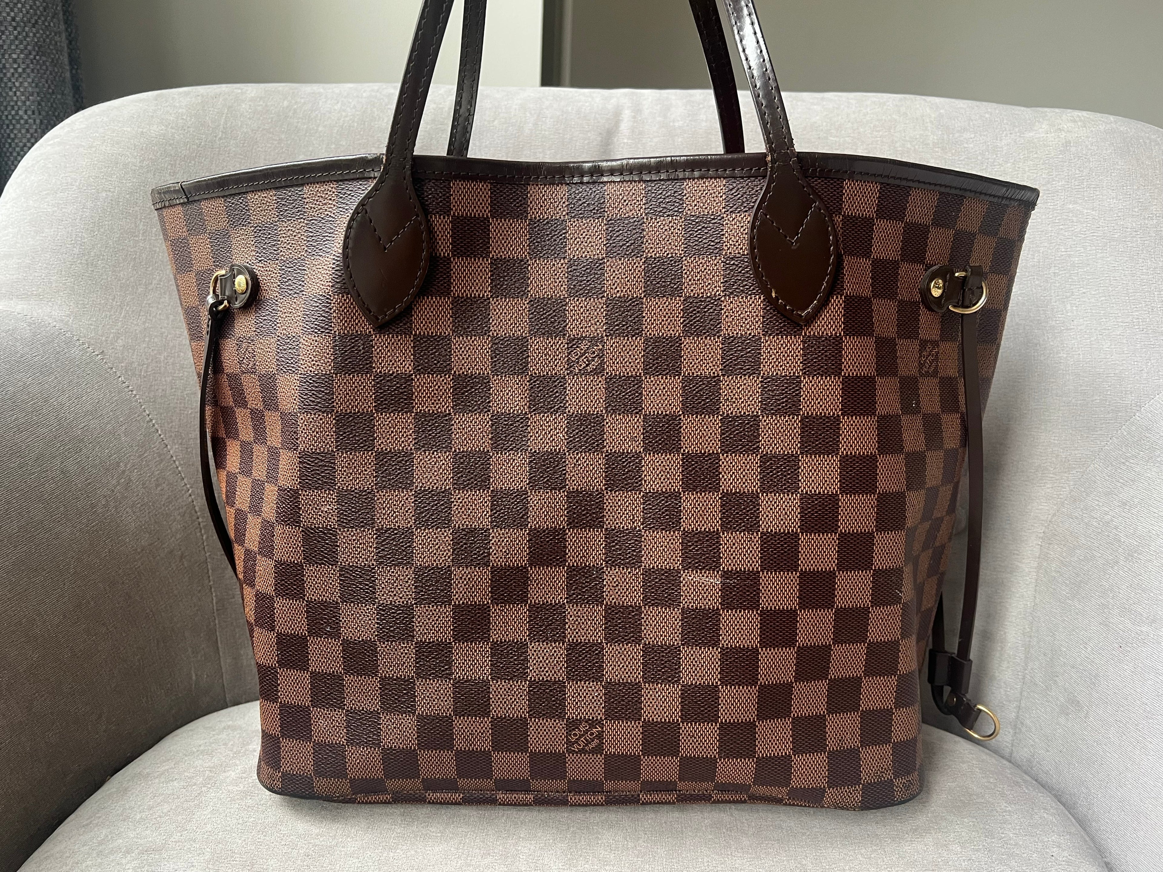 Louis Vuitton Neverfull MM Damier Ebene Cherry Interior (RRP £1,410)