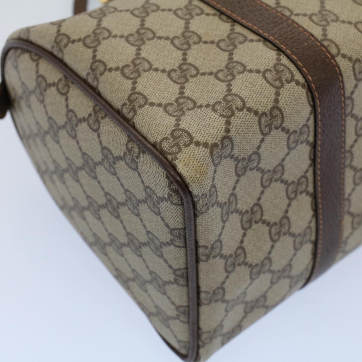 GUCCI GG Supreme Web Sherry Line Hand Bag Beige Red Green 40 02 007 55408