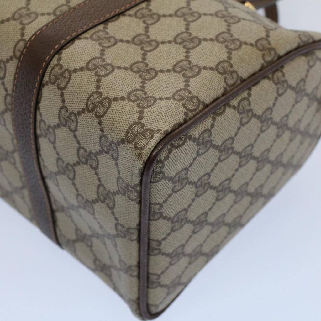 GUCCI GG Supreme Web Sherry Line Hand Bag Beige Red Green 40 02 007 55408