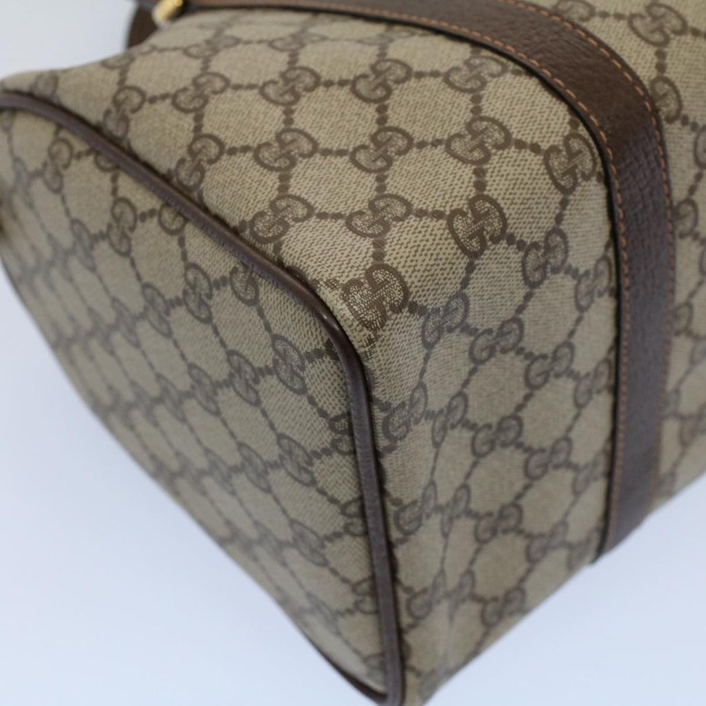 GUCCI GG Supreme Web Sherry Line Hand Bag Beige Red Green 40 02 007 55408