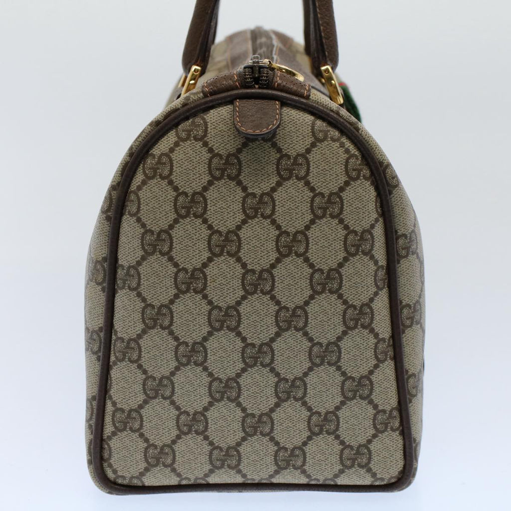 GUCCI GG Supreme Web Sherry Line Hand Bag Beige Red Green 40 02 007 55408
