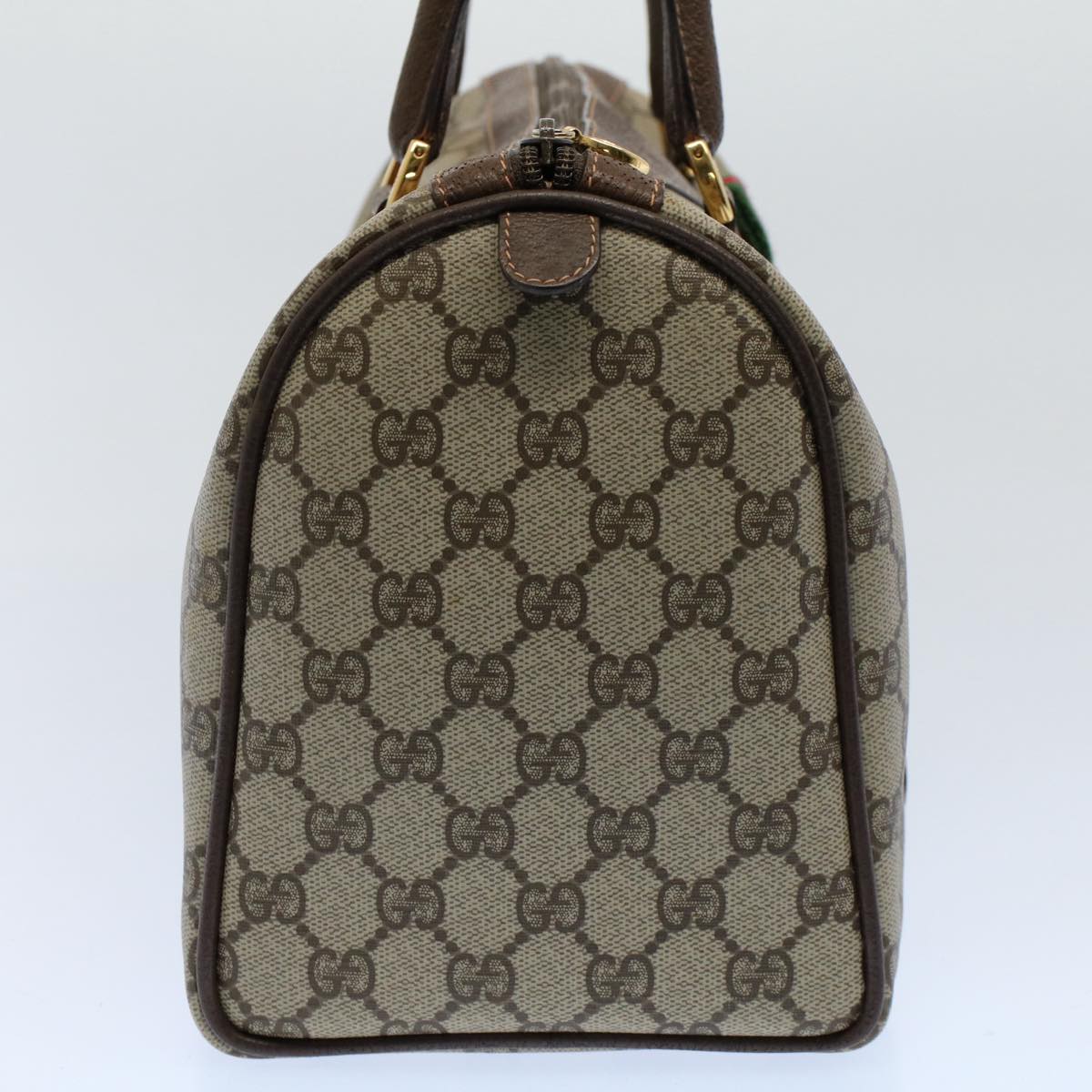 GUCCI GG Supreme Web Sherry Line Hand Bag Beige Red Green 40 02 007 55408
