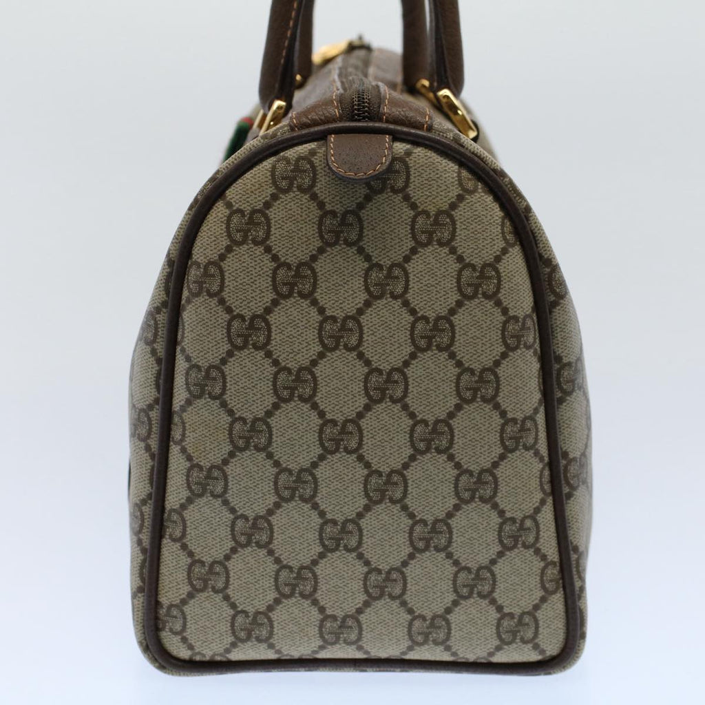 GUCCI GG Supreme Web Sherry Line Hand Bag Beige Red Green 40 02 007 55408