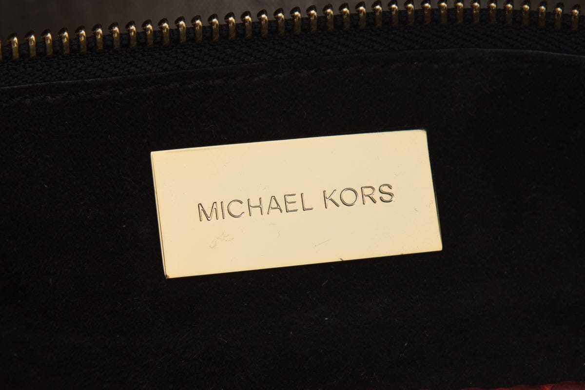 Michael Kors Collection Red Genuine Snake Skin Tote
