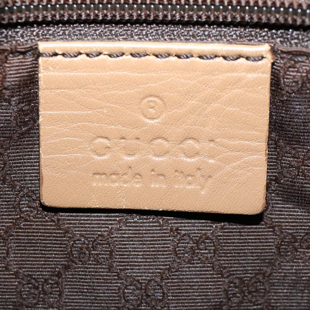 GUCCI Jackie Sherry Line Shoulder Bag Suede Leather Beige Brown 55413