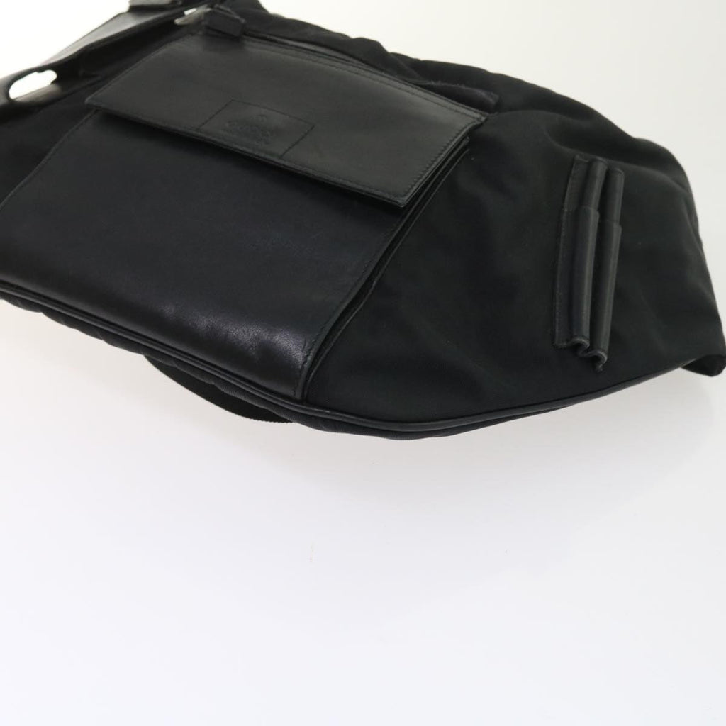 GUCCI Shoulder Bag Canvas Leather Black 55414