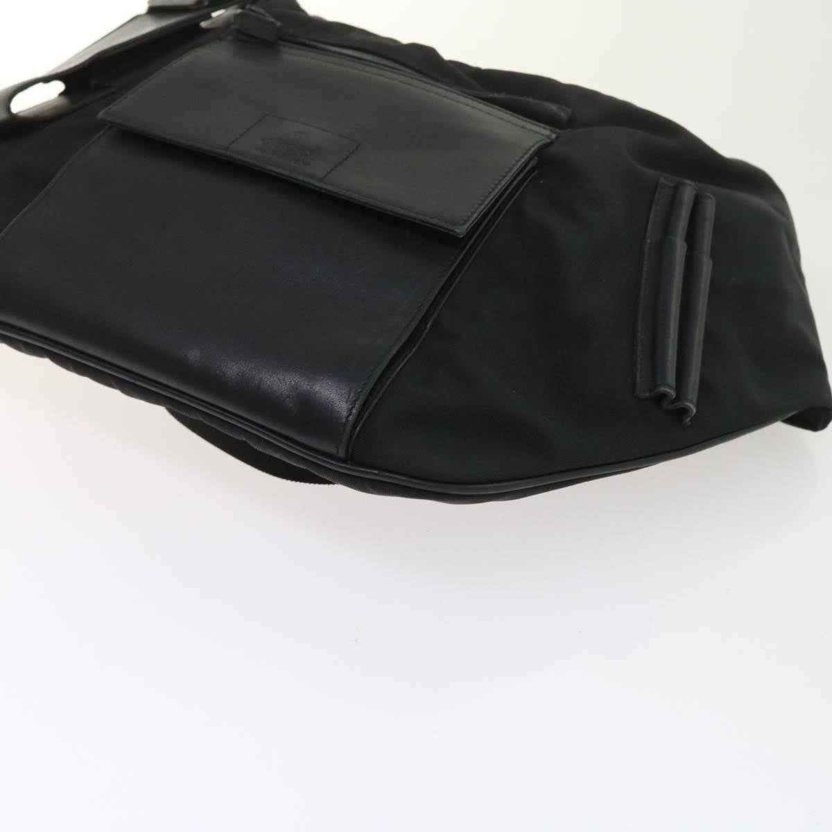 GUCCI Shoulder Bag Canvas Leather Black 55414