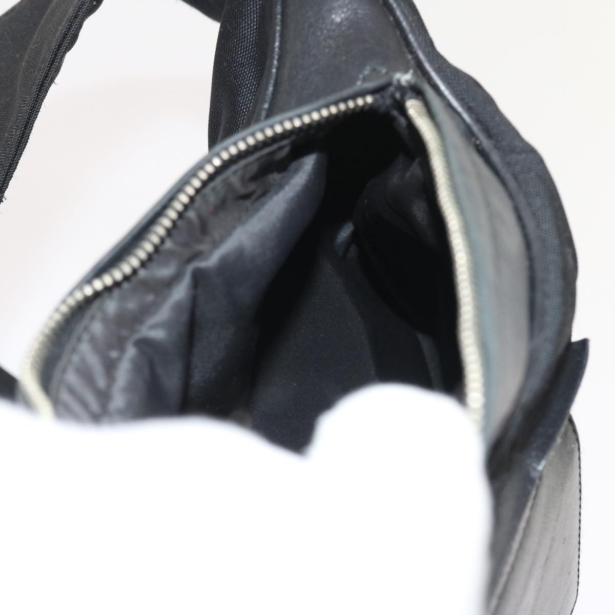 GUCCI Shoulder Bag Canvas Leather Black 55414