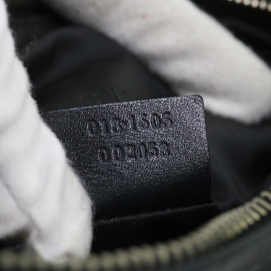 GUCCI Shoulder Bag Canvas Leather Black 55414