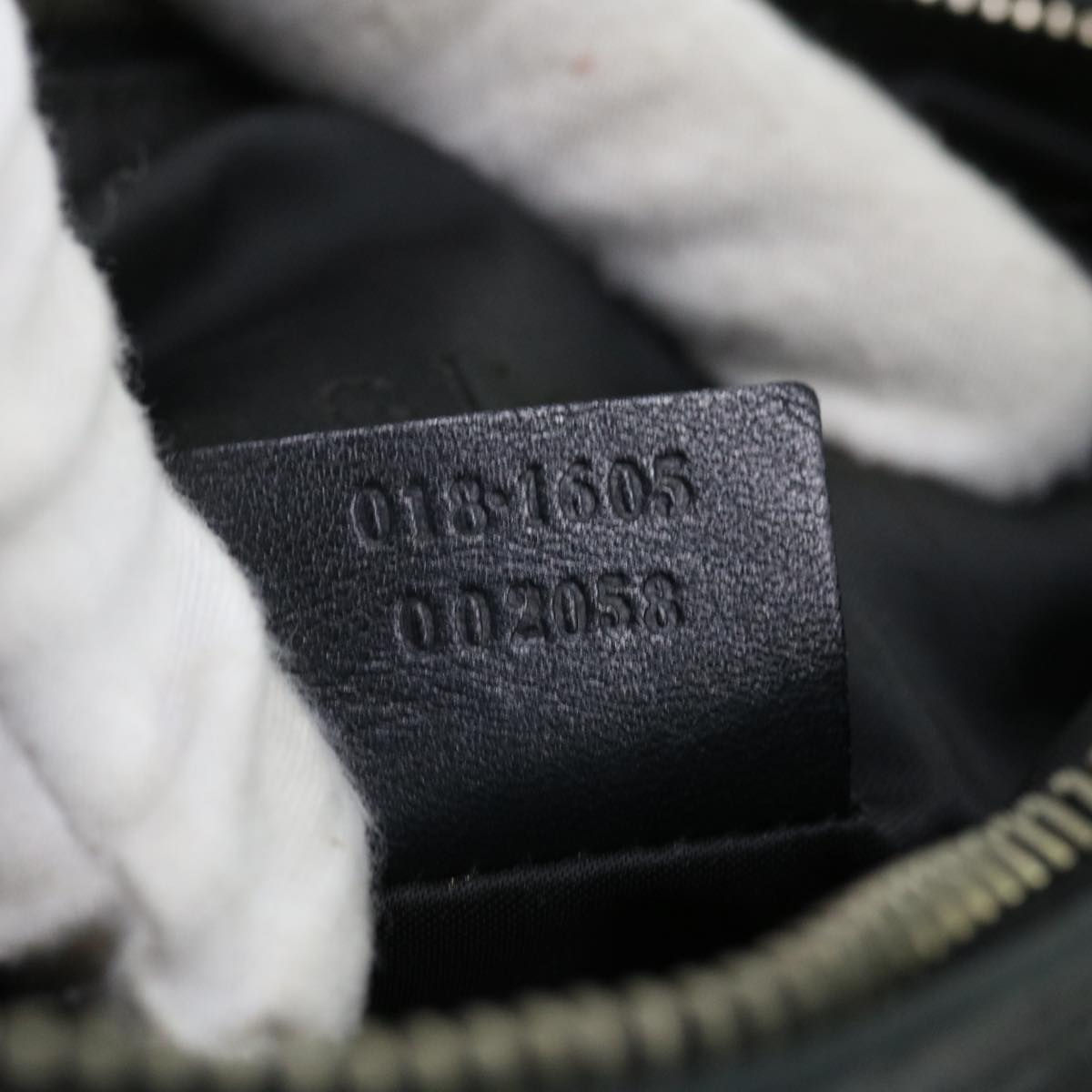 GUCCI Shoulder Bag Canvas Leather Black 55414