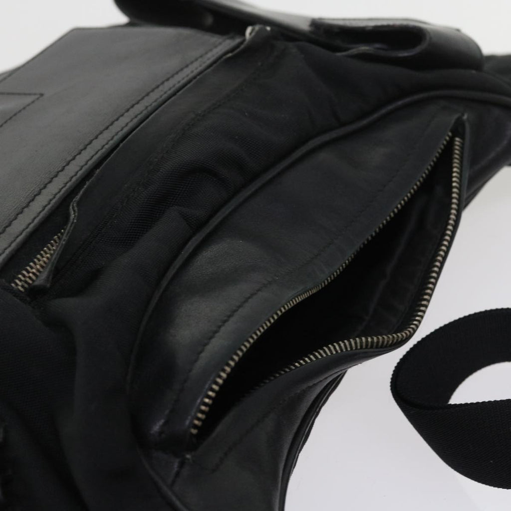 GUCCI Shoulder Bag Canvas Leather Black 55414