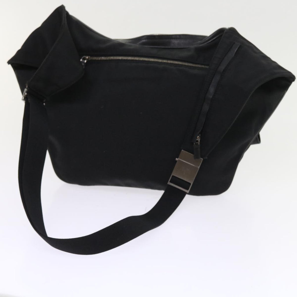 GUCCI Shoulder Bag Canvas Leather Black 55414