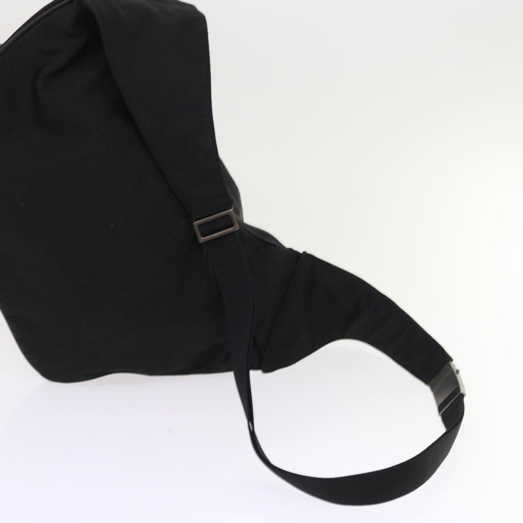 GUCCI Shoulder Bag Canvas Leather Black 55414