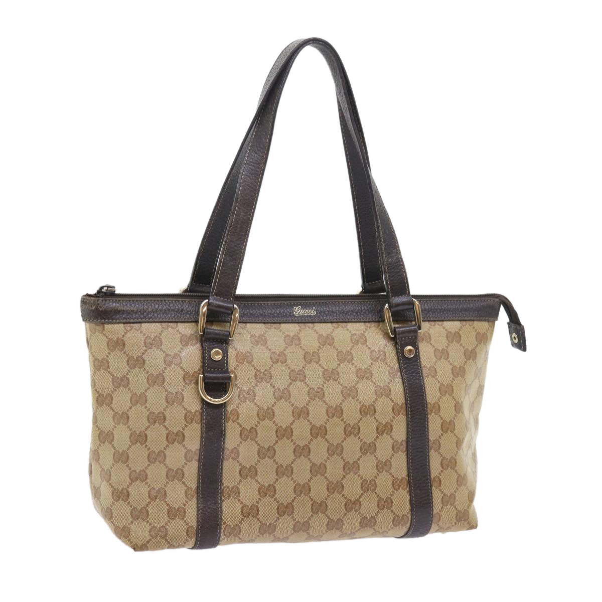GUCCI GG Crystal Hand Bag Beige 268640 55415