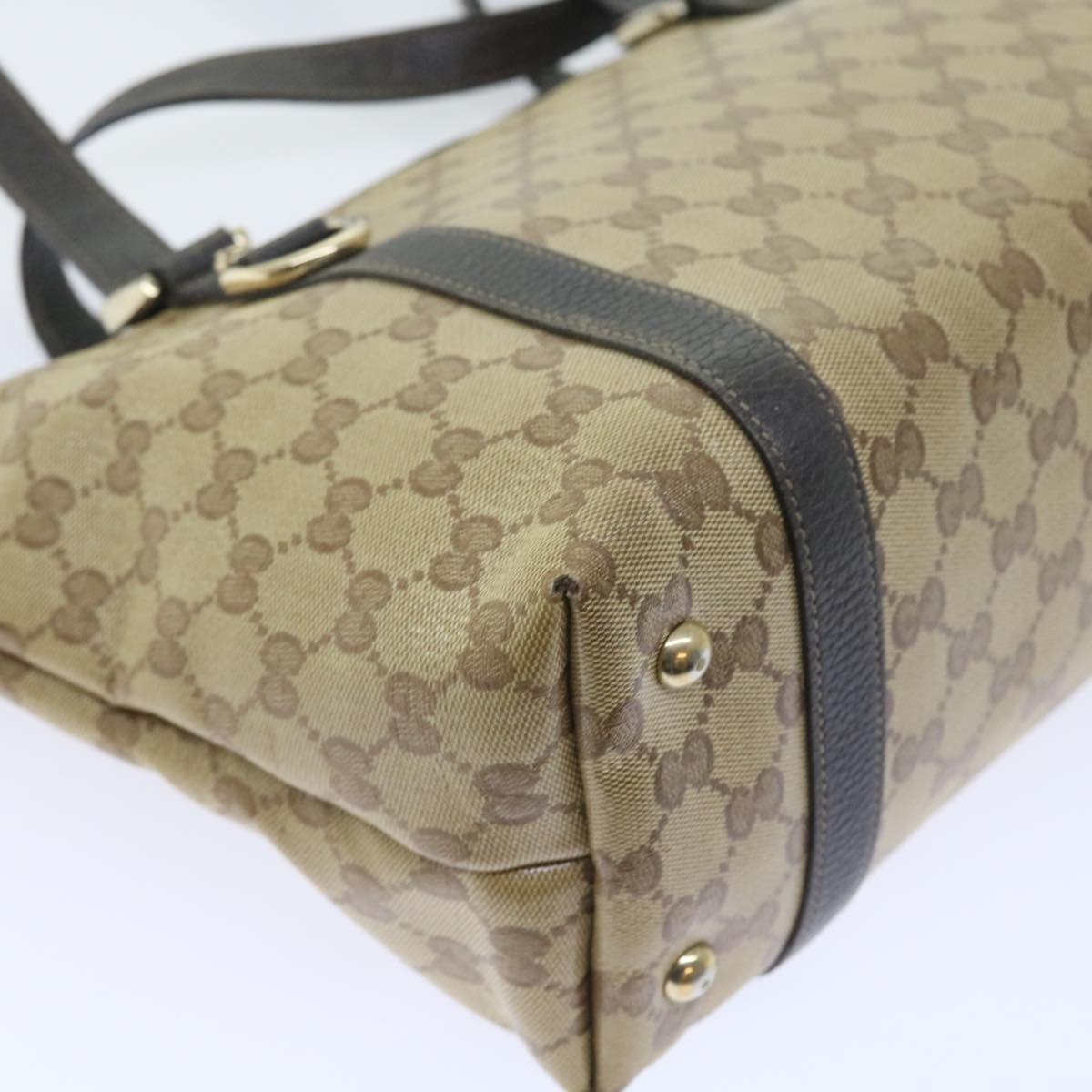 GUCCI GG Crystal Hand Bag Beige 268640 55415