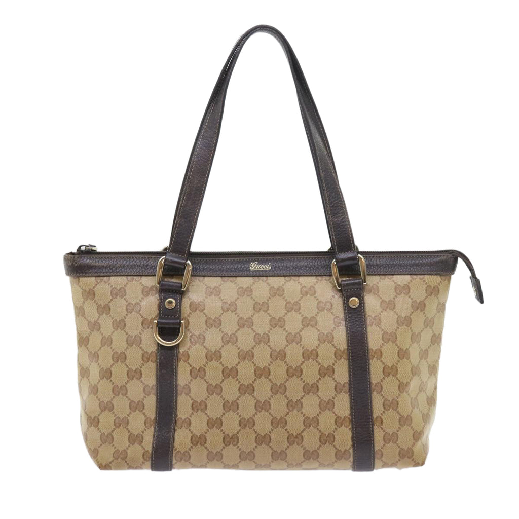 GUCCI GG Crystal Hand Bag Beige 268640 55415