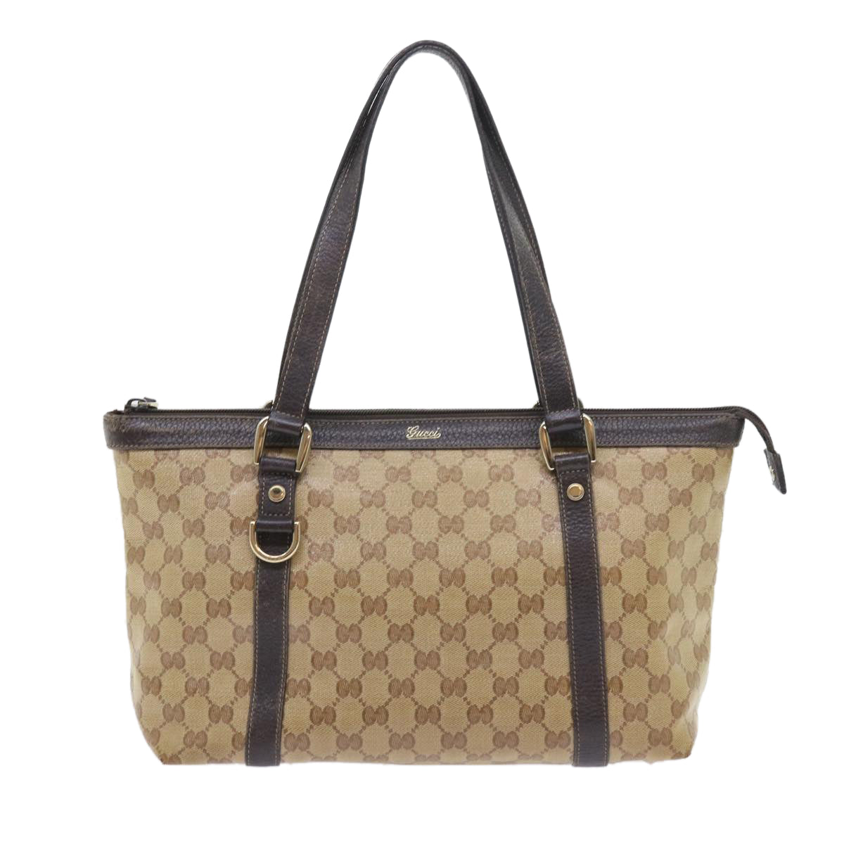 GUCCI GG Crystal Hand Bag Beige 268640 55415