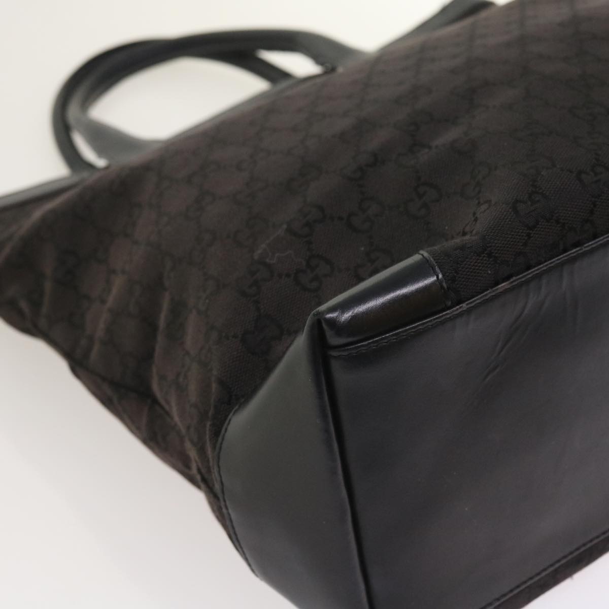 GUCCI GG Canvas Hand Bag Black 002 1093 3444 55417