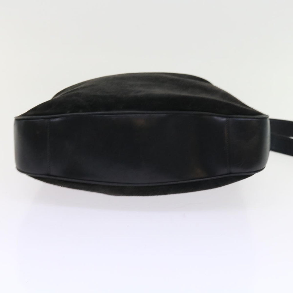 GUCCI Bamboo Shoulder Bag Leather 2way Black 55434