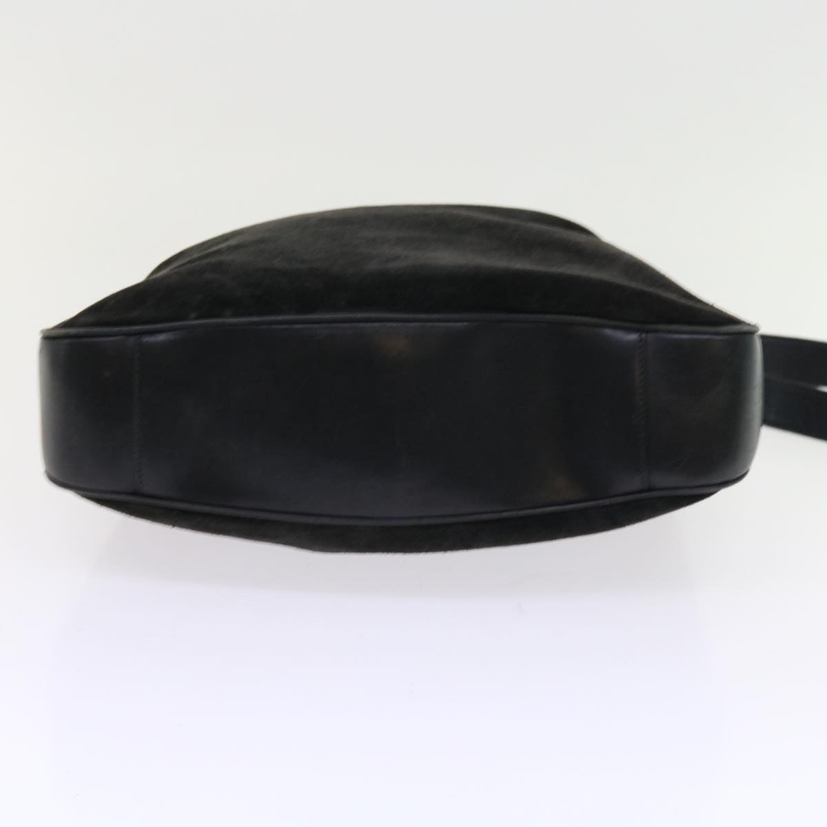 GUCCI Bamboo Shoulder Bag Leather 2way Black 55434