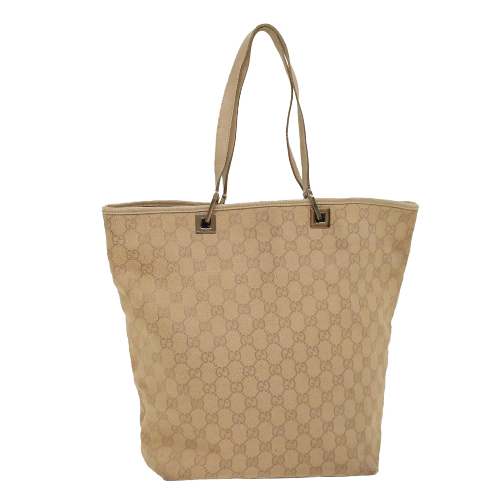 GUCCI GG Canvas Tote Bag Beige 31243 55447
