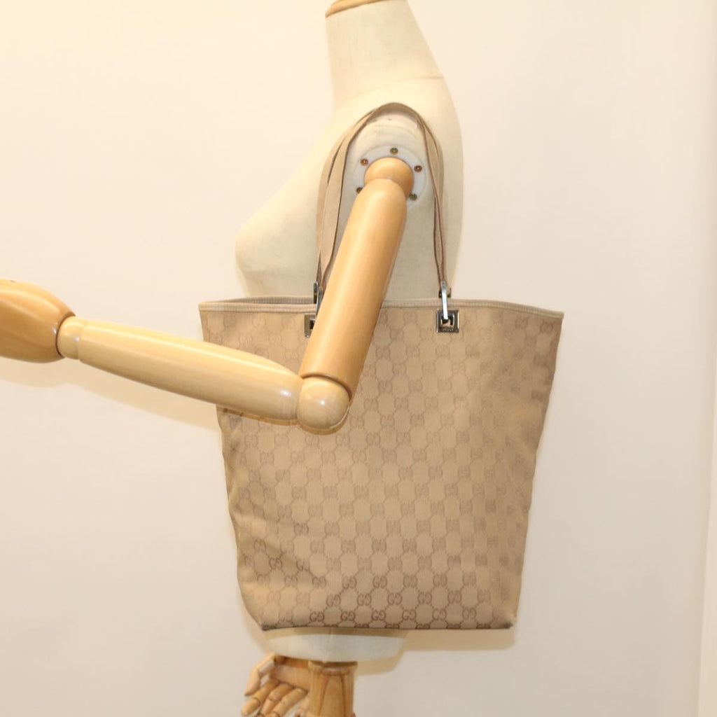 GUCCI GG Canvas Tote Bag Beige 31243 55447