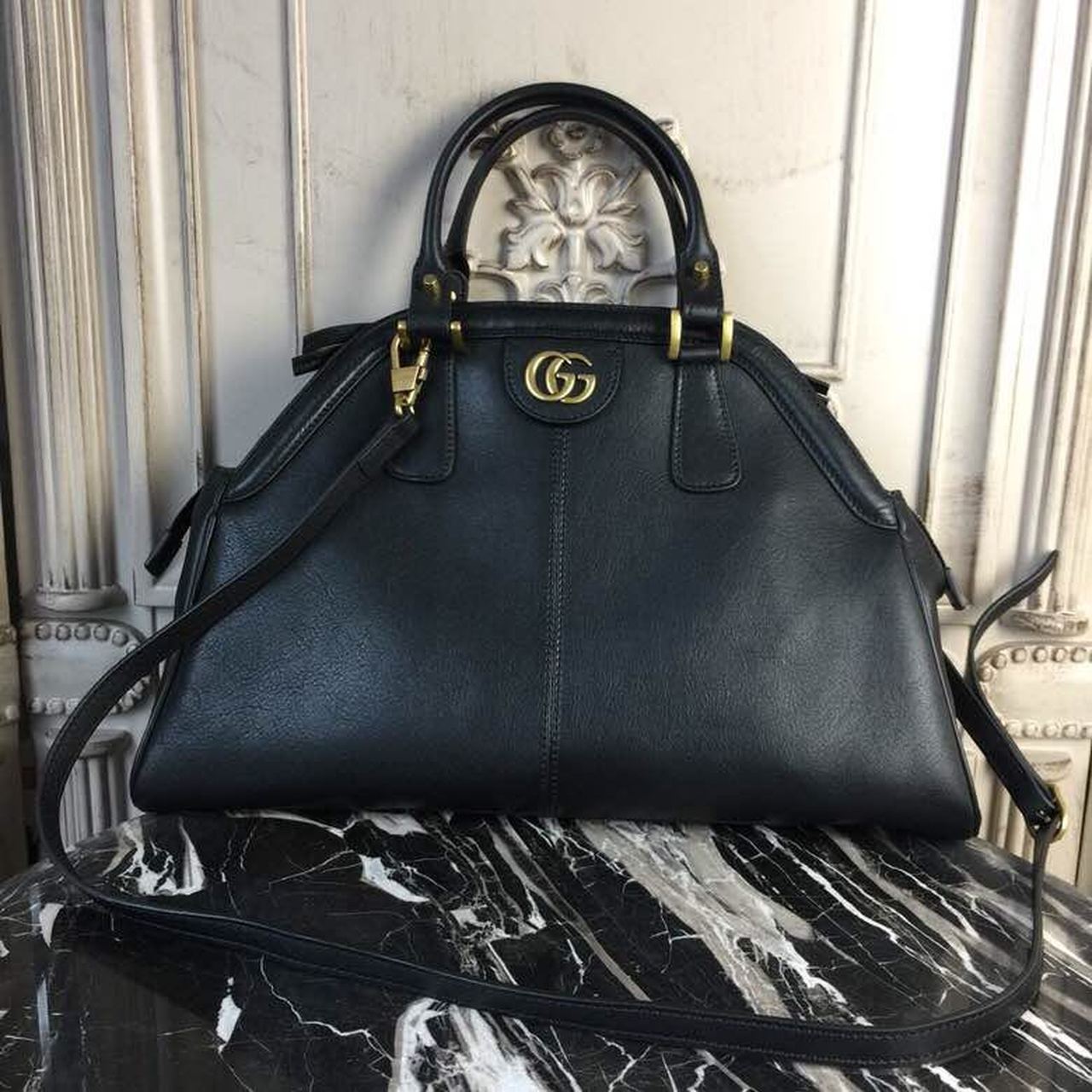 Glami Re(Belle) Large Top Handle Bag Black For Women 15.75in/40cm Glami