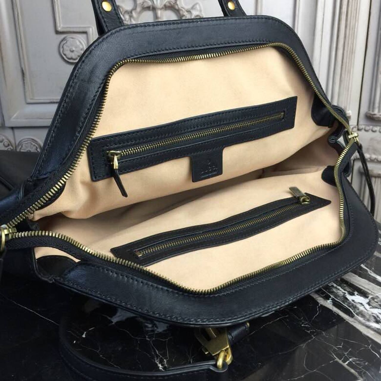 Glami Re(Belle) Large Top Handle Bag Black For Women 15.75in/40cm Glami